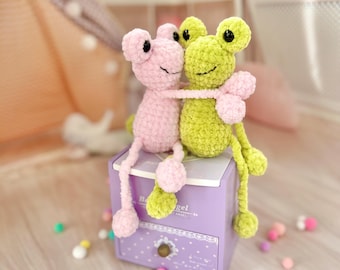 Amigurumi Frosch Muster PDF Häkelanleitung in Englisch (USA!!!) Häkelfrosch-Muster Einfache Frosch-Muster für Anfänger Low Sew DIY-Muster