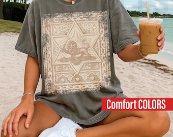 Comfort Colors Persian Lion Stamp Shirt, Iranian Heritage T-Shirt, Historic Lion and Sun Emblem Tee, Middle East Graphic Top, Ancient Persia