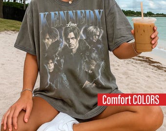 Camiseta Comfort Colors de Leon Kennedy, camiseta de Resident Evil Requiem, camiseta de RE9 Requiem para fans, camiseta unisex, regalo para hombre y mujer