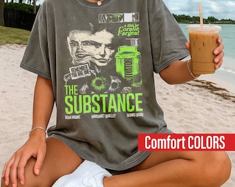 Comfort Colors Retro 90's The Substance Shirt, The Substance Horror Movie Graphic Fan Tee Shirt,Gift Unisex T-Shirt sp08