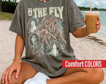 Comfort Colors Vintage The Fly Shirt, 1986 Body Horror Movie Shirt, Halloween Movie Shirt, 80s Horror Tee, Jeff Goldblum Cult Classic Movie
