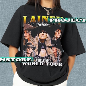 Retro 90's Lainey Wilson Shirt, Lainey Wilson Whirlwind Tour Bootleg Graphic Fan Tee Shirt,Gift For Women and Man Unisex T-Shirt PF093