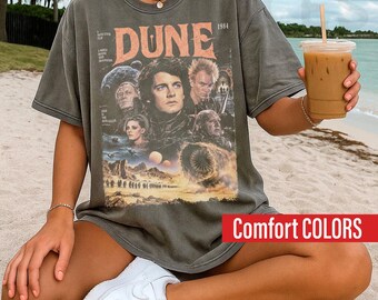 Comfort Colors Dune 1984 Shirt, Vintage Sci Fi Movie Tee, Comfort Colors Graphic T Shirt, Retro Desert Film Tee, Classic Cinema Fan Gift