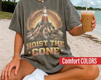 Comfort Colors Hoist The Cone Shirt, Pittsburgh Baseball Rally T-Shirt, Funny Pirates Fan Tee, Pittsburgh Pride Graphic Shirt