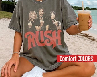 Comfort Colors Vintage Rush T-shirt, Rush Shirt, Rush Heavy Metal T-Shirt, Rock And Metal Tee Gift For Her Him