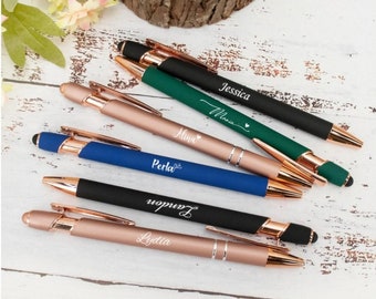 Personalized Luxurious Soft Touch Rose Gold Pen, Business Pens, Custom Name Pens, Gifts for Teachers, Gift for Her, Anniversary Gift