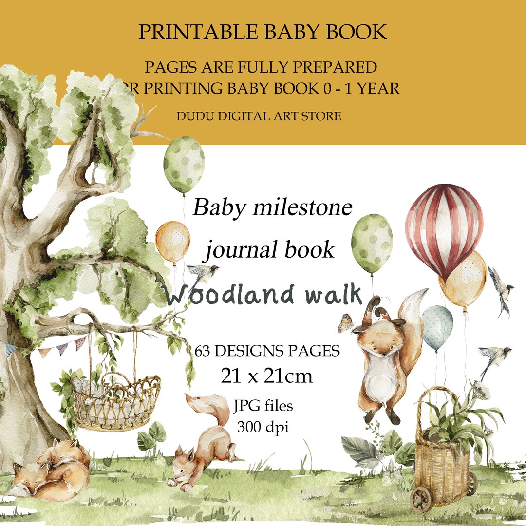 Printable Baby Milestone Memory Book, Baby Memory Book Pages, First ...