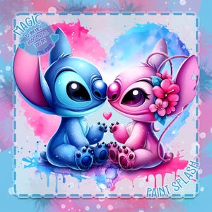 Stiche und Angel Aquarell PNG: Liebe Clipart (Digitaler Download) Bild 1
