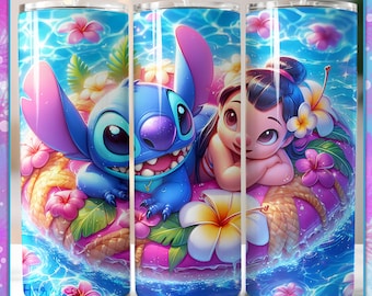 Lilo and Stitch 20 Oz Tumbler Wrap, Tumbler Design Lilo and Stitch 20 Oz Tumbler Wrap, Tumbler Design