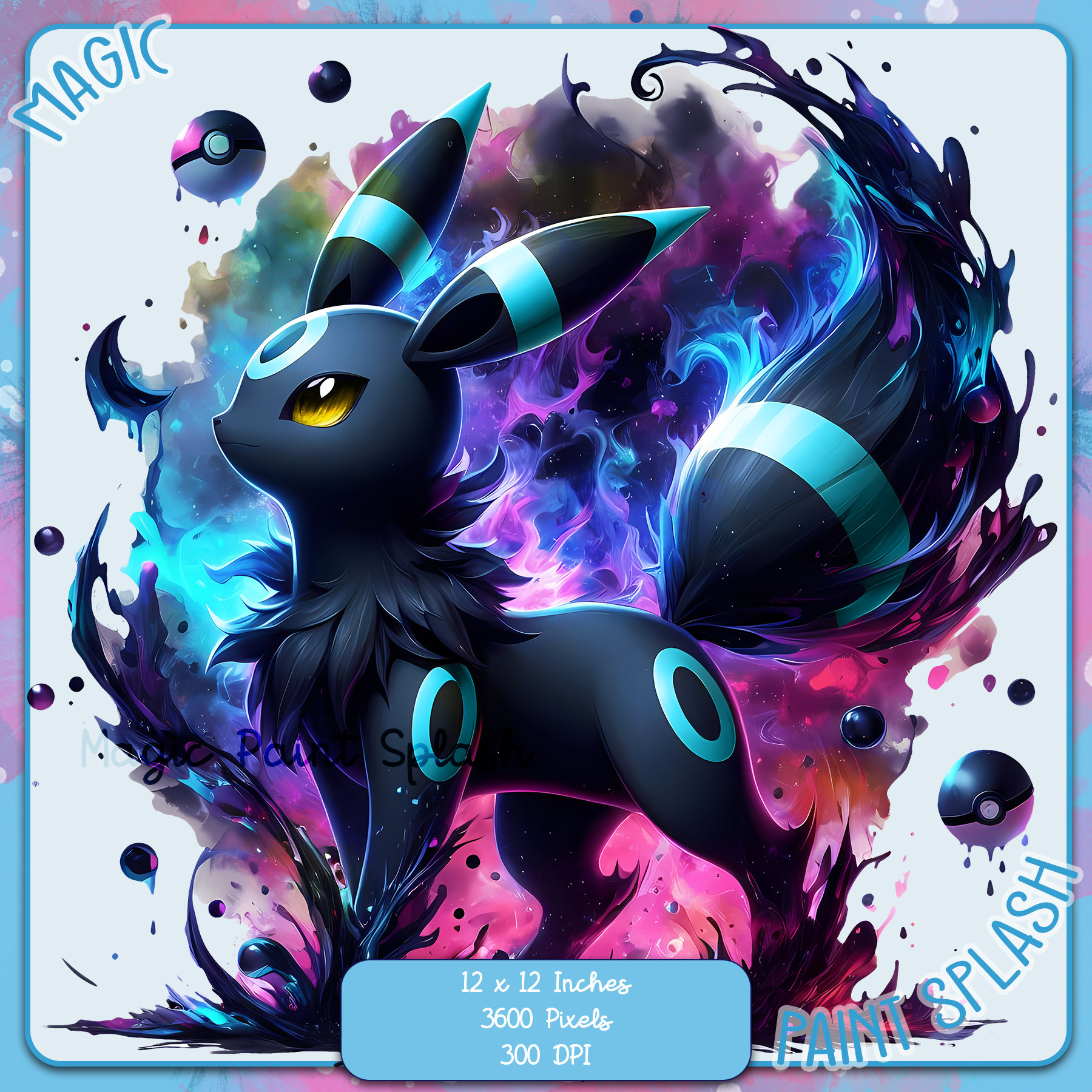 Shiny Umbreon - Etsy, image size:1800x1800