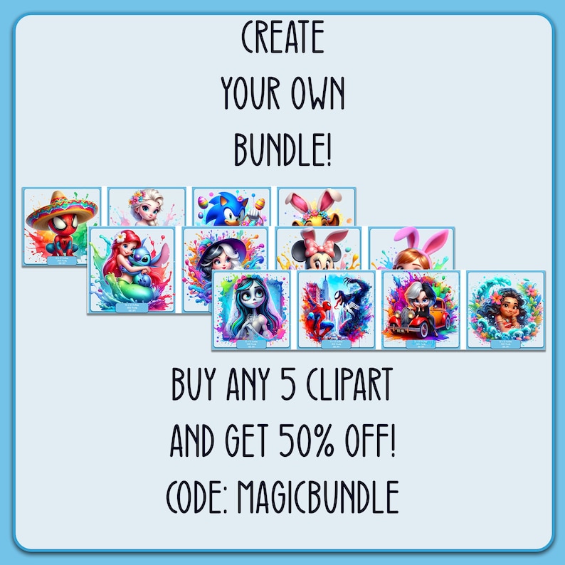 Mario Abschlussfeier Clipart: Rainbow Splash PNG (Digitaler Download) Bild 6