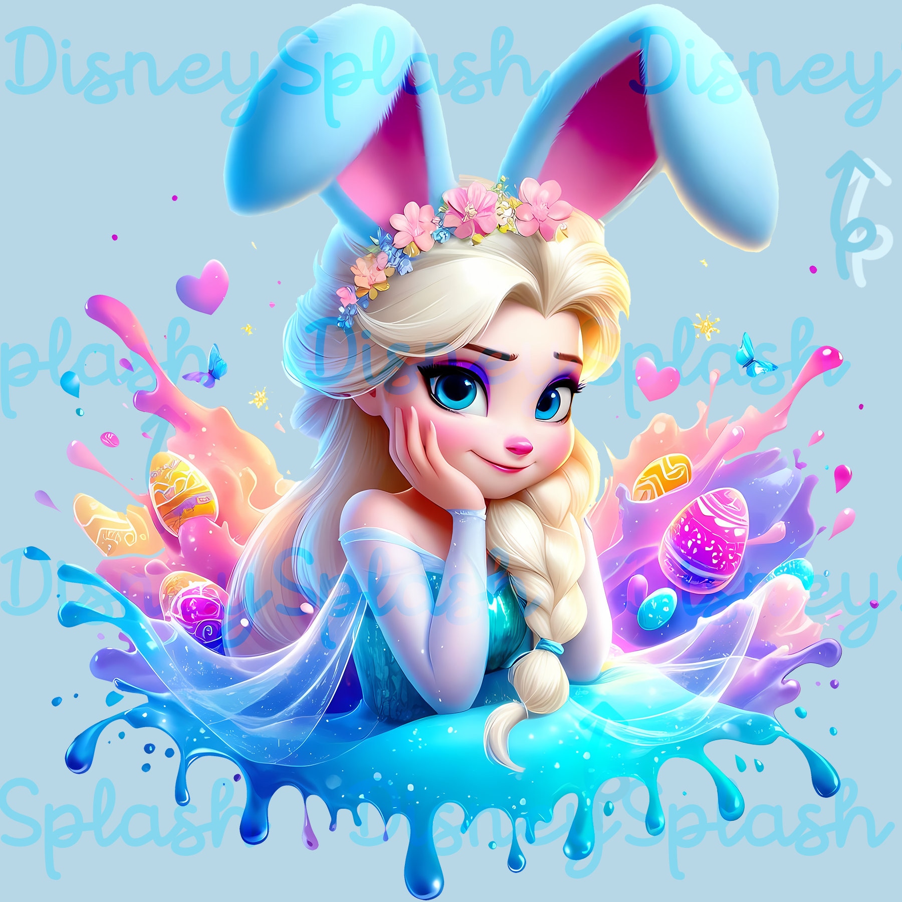 Easter Bunny Elsa PNG Clipart, Cute Spring Princess Digital Art for ...