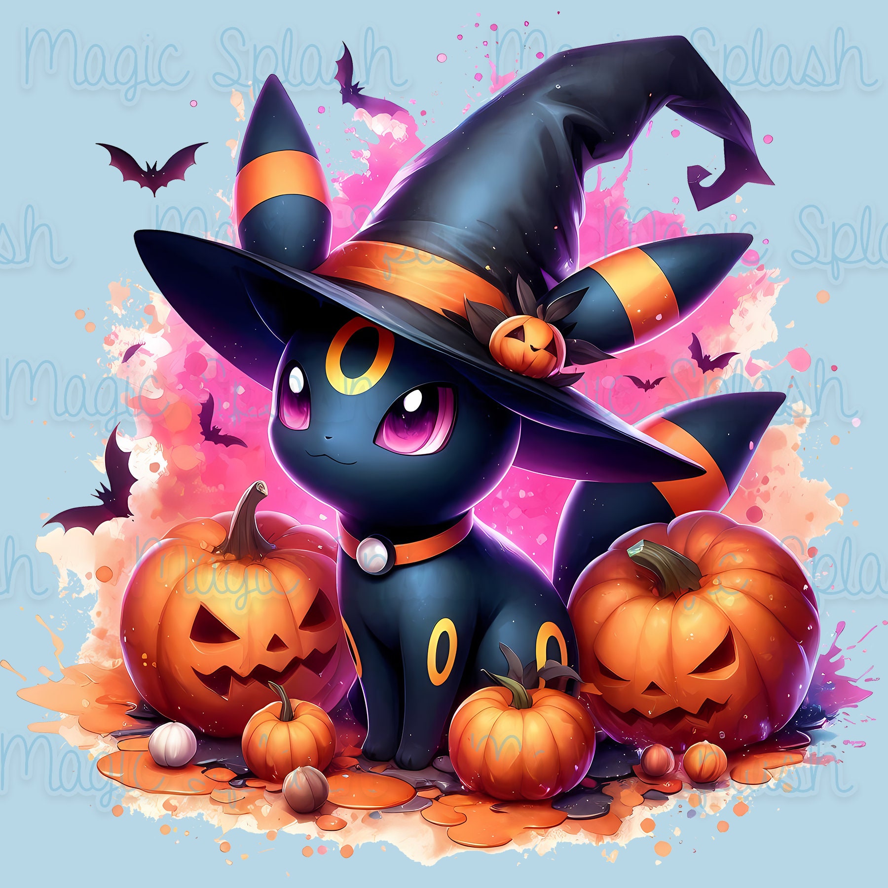 ぷっくりアート『ハロウィン』 ハロウィン ブラッキー PNG: 水彩クリップアート、レインボー