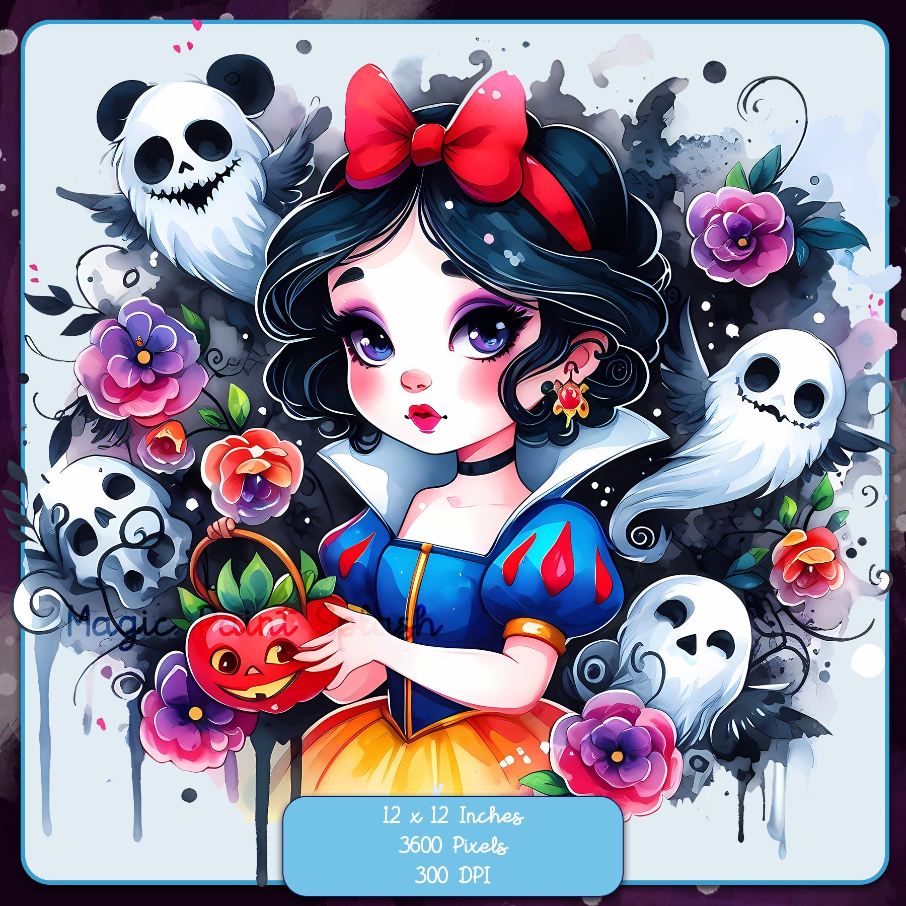 超美品！精密複製画　白雪姫　snow white　美人画
　美人画　アクリル画 超美品！精密複製画 白雪姫 美人画 アクリル画 - メルカリ