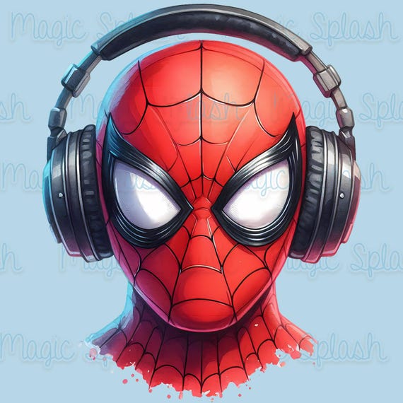 スパイダーマン ゲーマー ヘッドセット PNG クリップアート画像