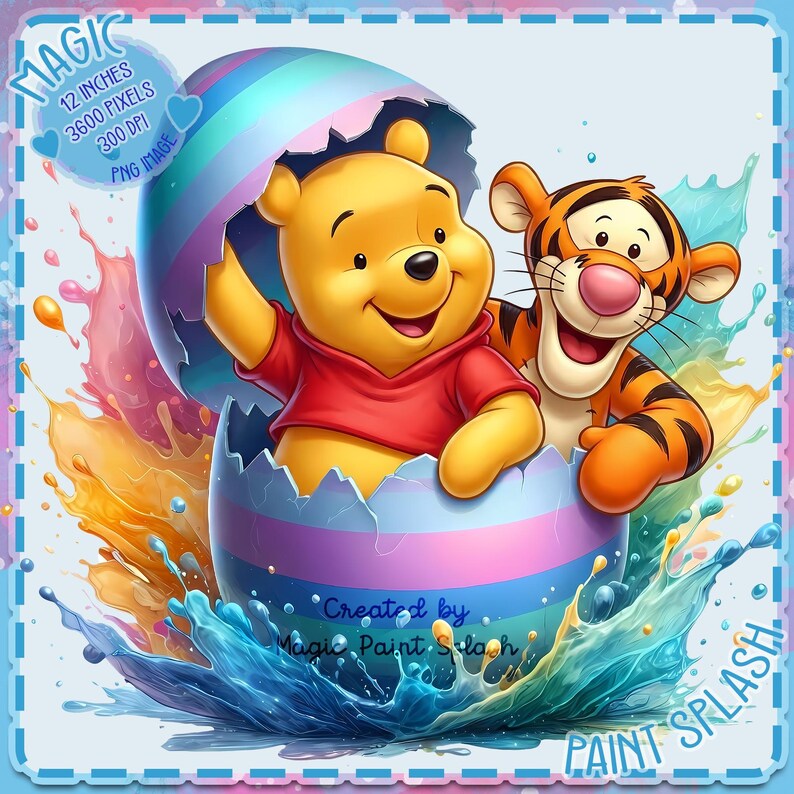 Tigger Springtime Pooh and Tigger Easter PNG Clipart, Springtime Digital Art for ...
