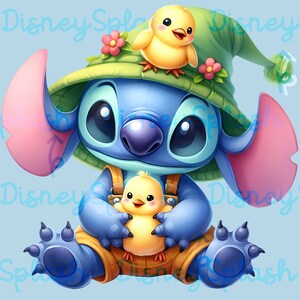 Springtime Stitch Clipart Image With Transparent Background - Etsy