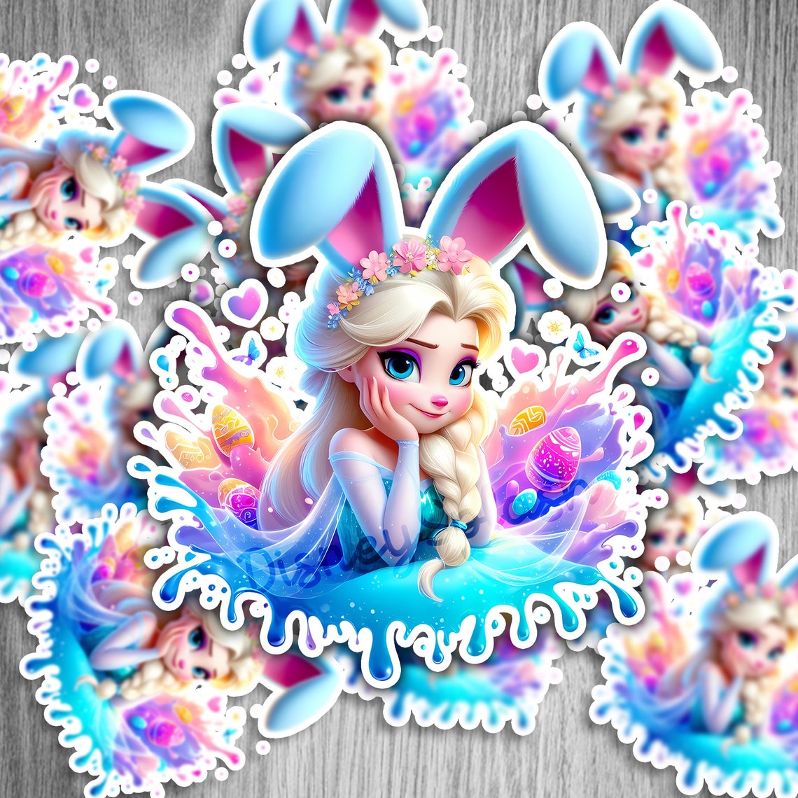 Easter Bunny Elsa PNG Clipart, Cute Spring Princess Digital Art for ...