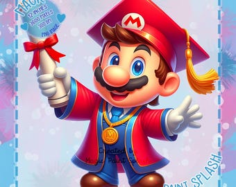 Mario Diploma Graduation No Splash