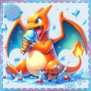Imagen PNG de helado de Charizard, imágenes prediseñadas, gráficos y obras de arte, imágenes PNG de lindos monstruos