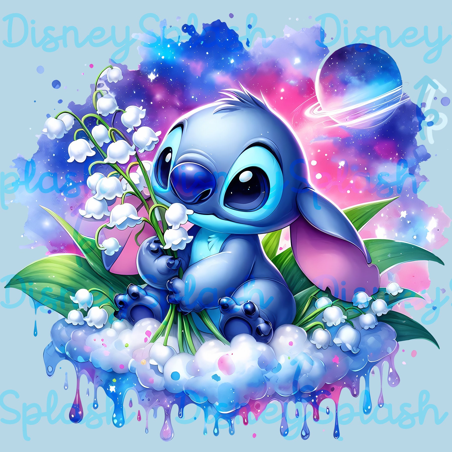 スティッチのスズランのクリップアート：気まぐれな雲 PNG（デジタル