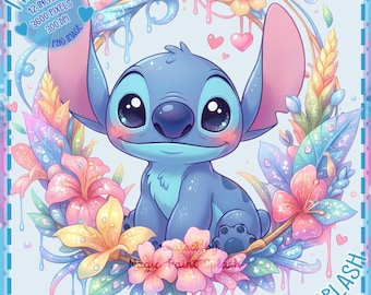Floral Stitch Clipart | Tropical Summer PNG (Digital Download)