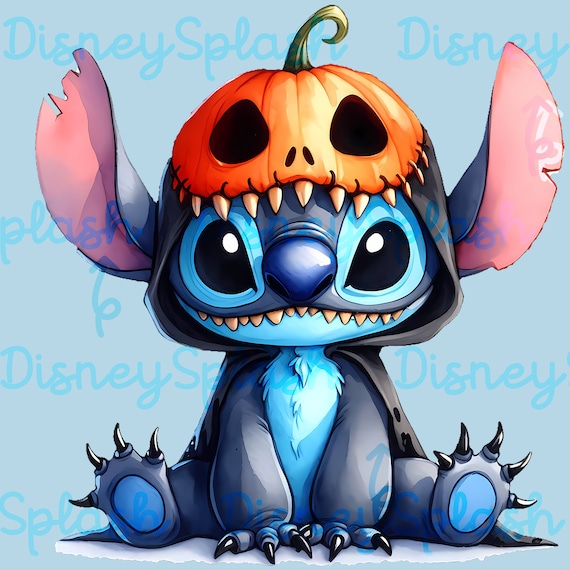 スティッチのハロウィン クリップアート: パンプキンヘッド
