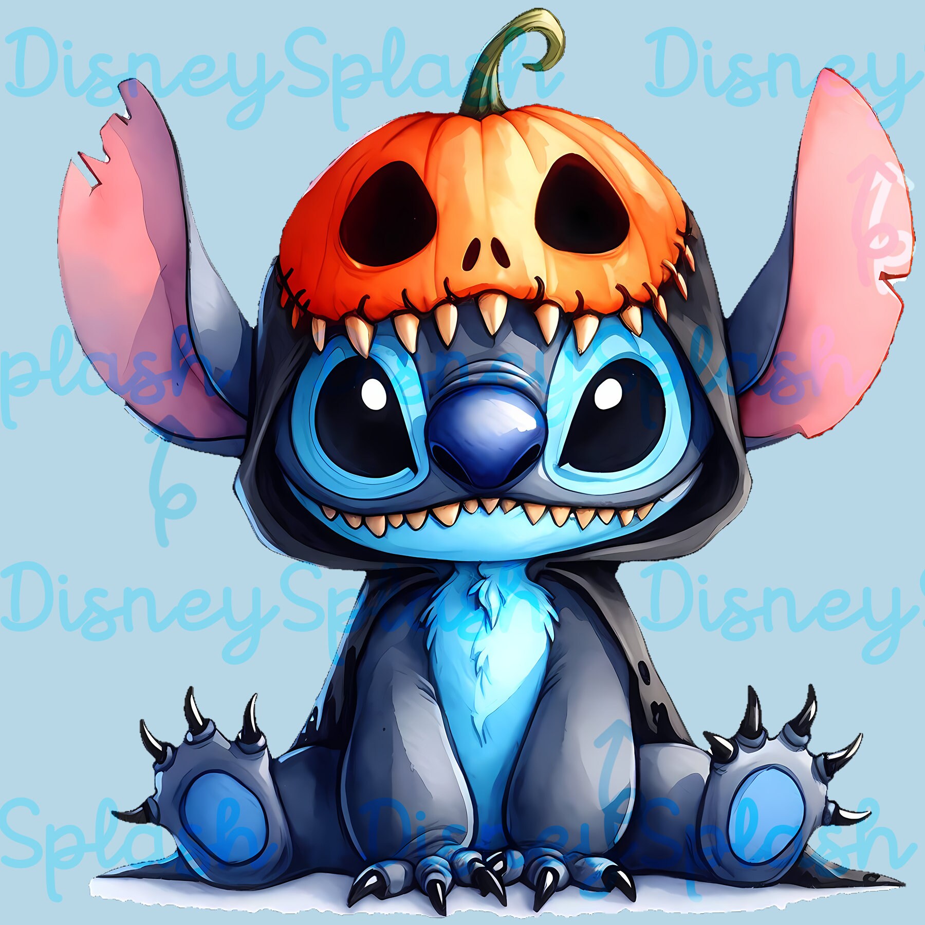 スティッチのハロウィン クリップアート: パンプキンヘッド