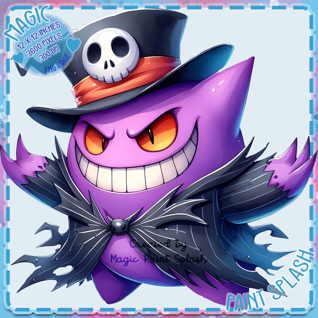 ゲンガー（ジャック・スケリントン）PNG：ハロウィン昇華グラフィック