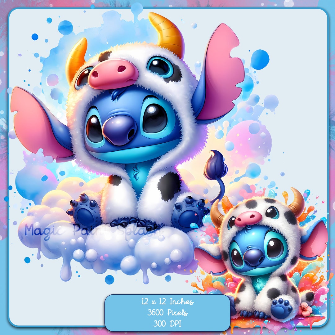 Stitch In Cow Costume PNG Watercolor Cloud Art digital Download Etsy stitch-in-cow-costume-png-watercolor-cloud-art-digital-download-etsy