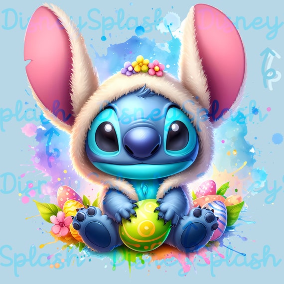 スティッチ イースターバニー クリップアート: 水彩レインボー PNG