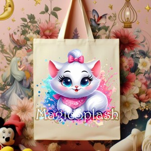 Marie White Kitten Watercolor Splash, Clipart Images, Graphics and