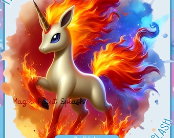 ポニータ SVG & PNG、ポケモン SVG - Cricut カット ファイル - Etsy 日本