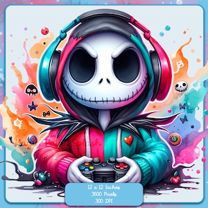 Jack Gamer Aquarell Splash, Clipart-Bilder, Grafiken und Kunstwerke, Regenbogen Ästhetik, PNG niedliche Charakterbilder