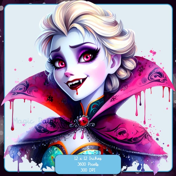 Vampire Elsa PNG Clipart, Gothic Dark Princess Image (digital
