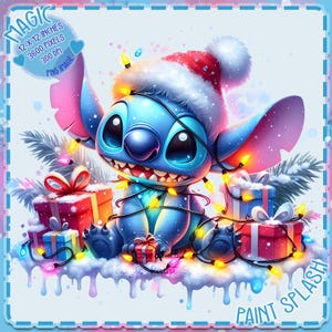 Weihnachtsstich Aquarell Splash, Clipart-Bilder, Grafiken und Kunstwerke, Regenbogenästhetik, PNG niedliche Charakterbilder