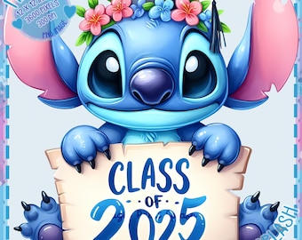 Stitch Graduation 2025 Clipart Images, Graphics and Artwork, Rainbow Aesthetic, PNG Cute Stitch Images