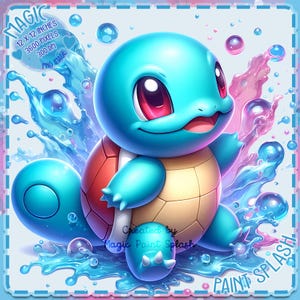 Images Clipart éclaboussures d'aquarelle de Carapuce, Graphiques et oeuvres d'art, Esthétique arc-en-ciel, Images Pokémon mignonnes PNG