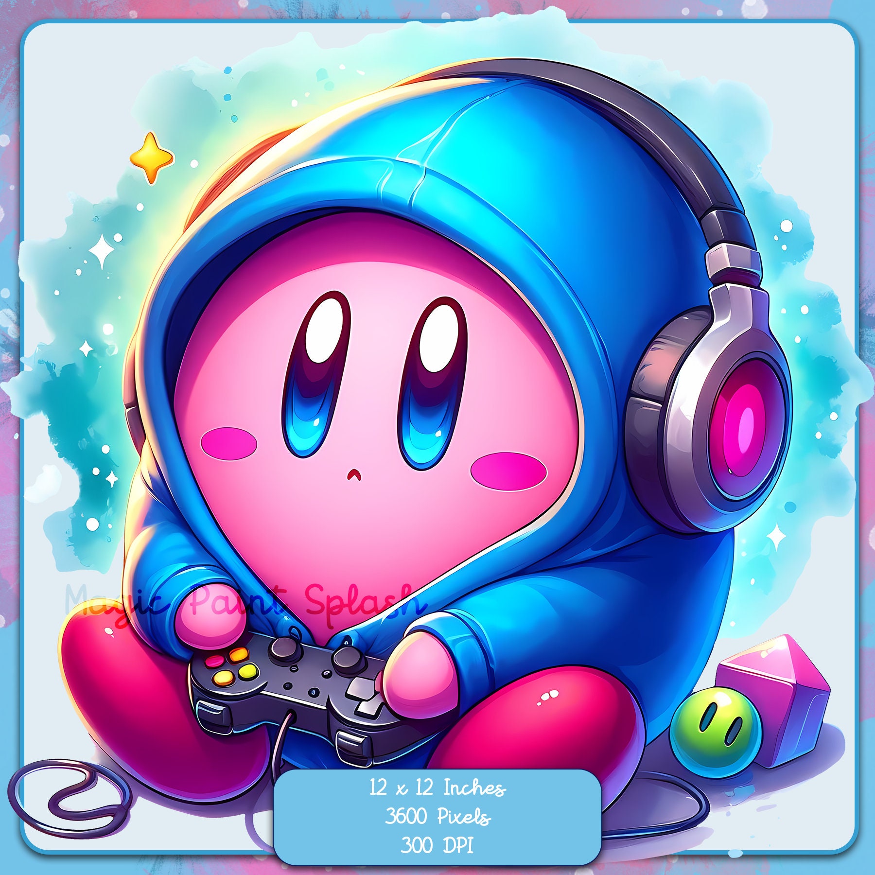カービィ ゲーマー 水彩画 クリップアート: 虹 PNG 画像 (デジタル