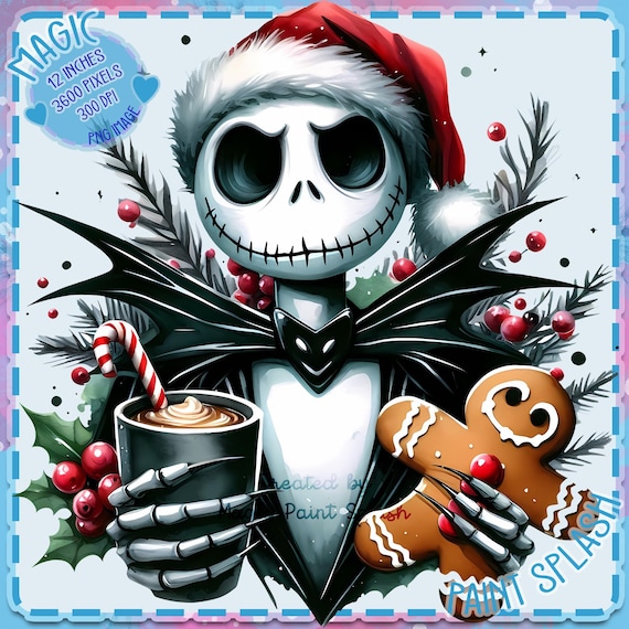 Jack Christmas PNG, Watercolor Splash Image (digital Download) - Etsy