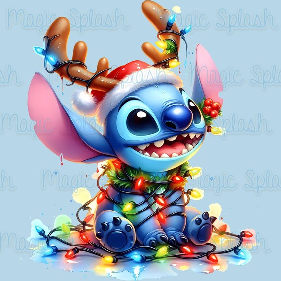クリスマス スティッチ ウィズ ライト PNG: ホリデー キャラクター