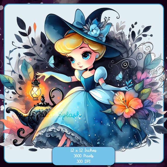 Witchy Cinderella PNG Clipart, Dark Fairy Tale Princess Digital