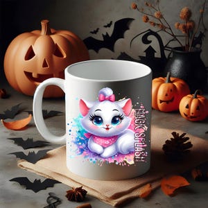 Marie White Kitten Watercolor Splash, Clipart Images, Graphics and