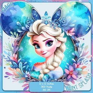 Images Clipart aquarelle Elsa Frame, Graphiques et oeuvres d'art, Esthétique arc-en-ciel, Images PNG La Reine des neiges