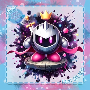 Meta Knight Galaxy Watercolor, PNG Clipart (Digital Download)
