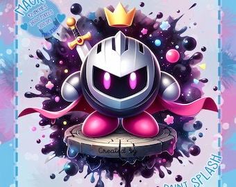 Meta Knight Galaxy Watercolor, PNG Clipart (Digital Download)