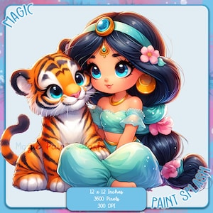 Jasmin und Raja Aquarell Splash, Clipart-Bilder, Grafiken und Kunstwerke, Regenbogen Ästhetik, PNG süße kleine Prinzessin Bilder