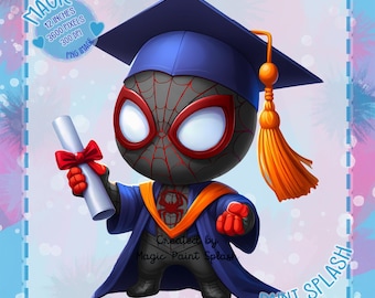 Spidey Miles Graduation Diploma PNG Clipart (Digital Download)