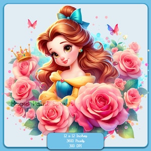 Lindo Belle Floral Frame Acuarela Splash, Imágenes Prediseñadas, Gráficos y Obras de Arte, Estética del Arco Iris, Imágenes de Princesa PNG