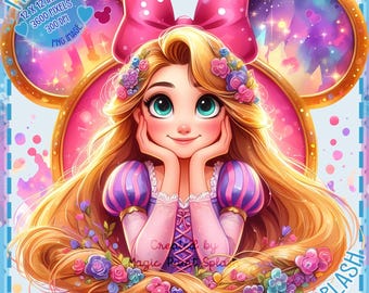 Rapunzel Marco Acuarela Salpicadura, Imágenes Prediseñadas, Gráficos y Obras de Arte, Estética Arco Iris, PNG Princesa Enredada Imágenes